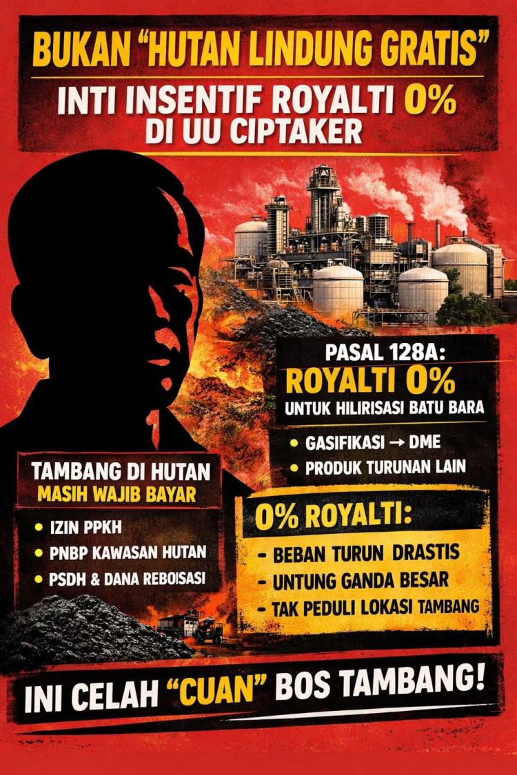 Di Balik UU Cipta Kerja: Bukan Hutan Lindung Gratis, Tapi Royalti 0 Persen